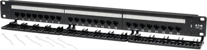 Produktbild Eaton 24-Port 1U Rack-Mount Cat6/Cat5 110 Patch Panel 568B RJ45 Ethernet TAA