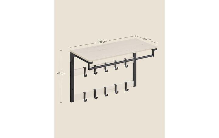 Produktbild Vasagle Wandgarderobe 10 Haken 65 cm x 42 cm