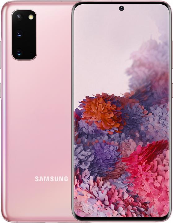 Samsung Galaxy S20 (128 GB, Cloud Pink, 6.20", Hybrid Dual SIM + eSIM, 64 Mpx, 4G)