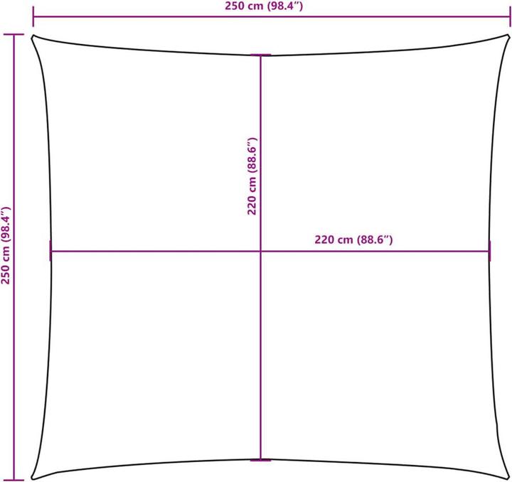 Actual product image VidaXL Sonnensegel (250 x 250 cm)