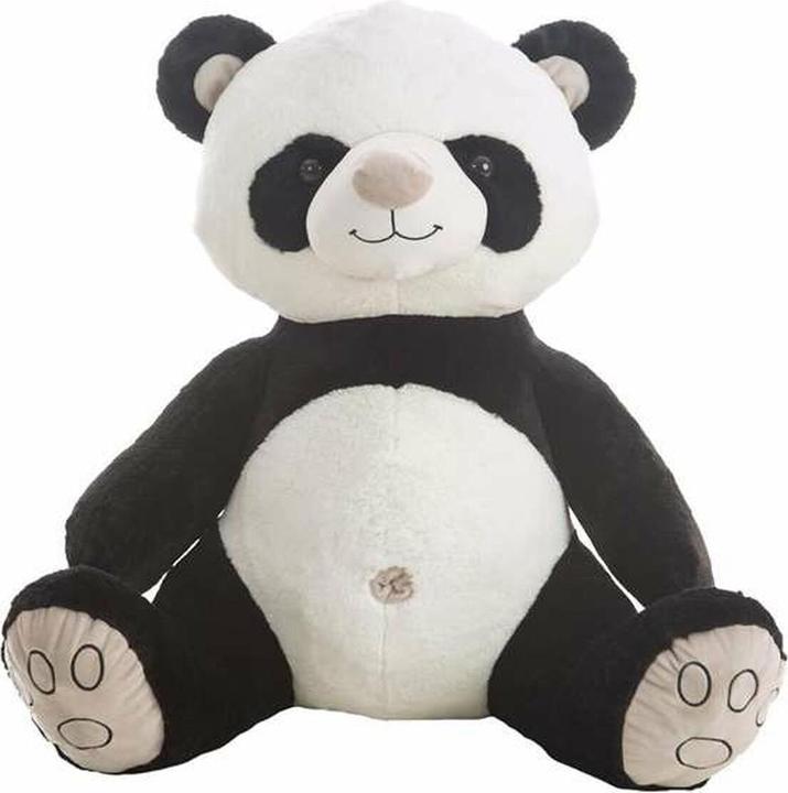 BigBuy Fun Plush Bear Silver Panda Bone 65 cm (65 cm)