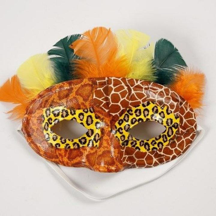 Produktbild Creativ Company Partyaccessoire Halbmaske Weiss, 10 Stück