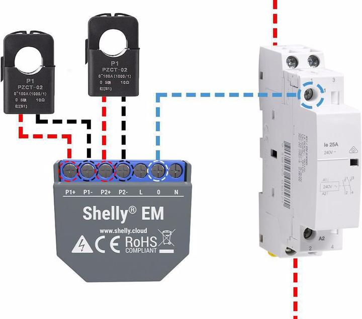 Produktbild Shelly EM WiFi-Energy Meter (Heizungsaktor)