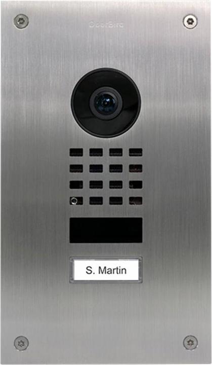 Doorbird IP video door station D1101UV, upgrade for D201/D202, stainless steel V2A, brushed, 1 call button (Ethernet)