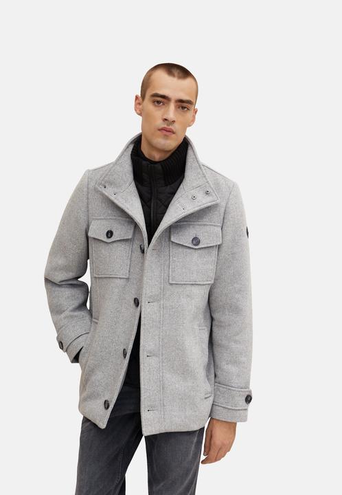 Produktbild Tom Tailor Jacke Winterjacke mit eingesetztem Stehkragen, Knopfleiste und seitlichen Eingrifftaschen (XXL)