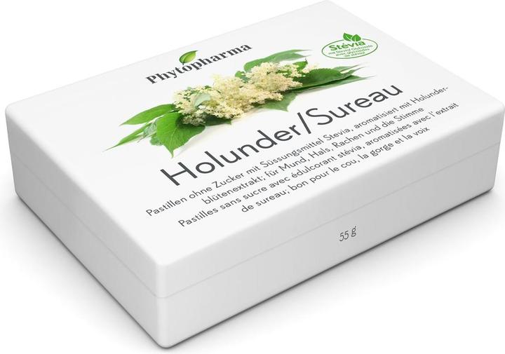Image du produit Phytopharma Holunderblüten Pastillen (40 pièce(s), Pastilles, 55 g)