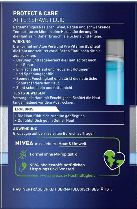 Nährwerte und Zutaten NIVEA Protect & Care Fluid (Aftershave Sprühpumpe, 100 ml)