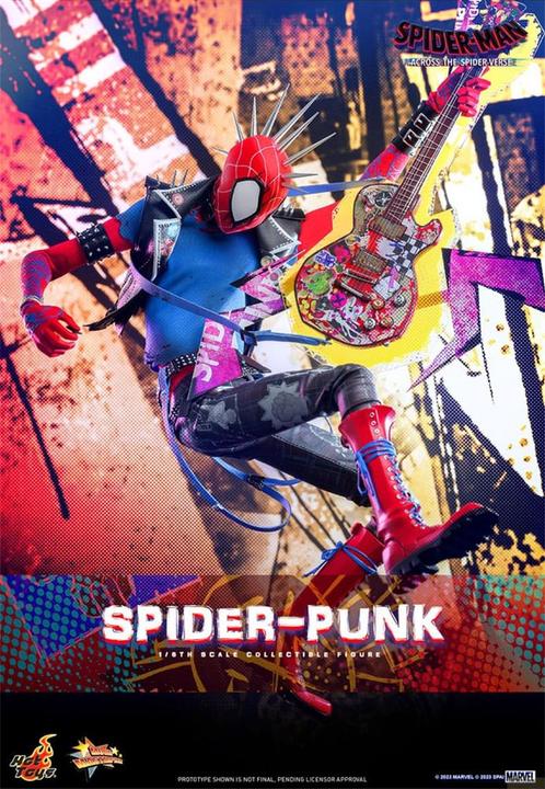 Actual product image Hot Toys Spider-Man: Across the Spider-Verse Movie Masterpiece Action Figure 1/6 Spider-Punk 32 cm