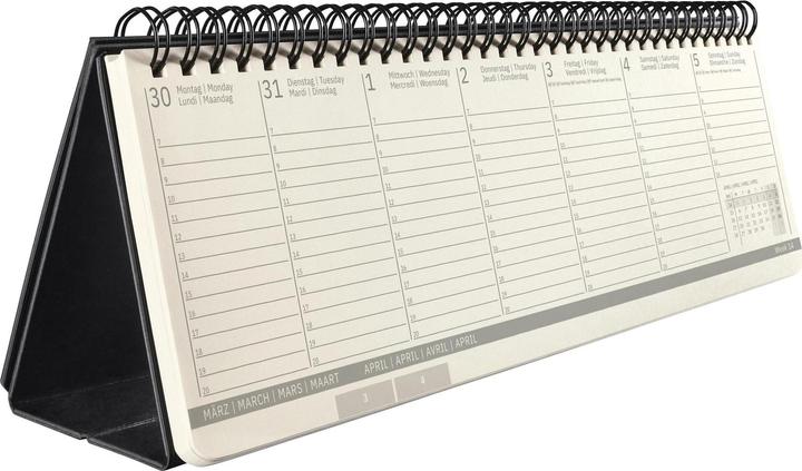 Image du produit Sigel Tisch-Querkalender Conceptum 30 x 14,3 cm, 2026, Schwarz (Français, Anglais, Néerlandais, Allemand)
