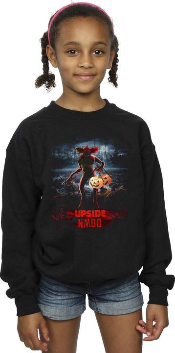 Actual product image Netflix Girls Stranger Things Pumpkin Upside Down Sweatshirt (128)