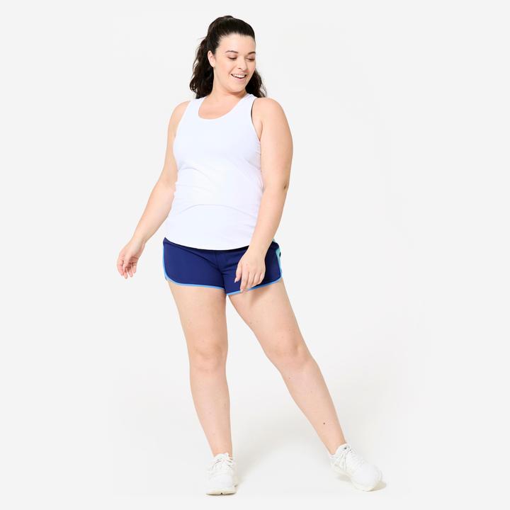 Actual product image Domyos Shorts kurz leicht - dunkelblau/hellblau (L)