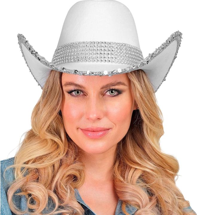 Immagine prodotto Widmann Cappello da cowboy bianco con decorazione di strass