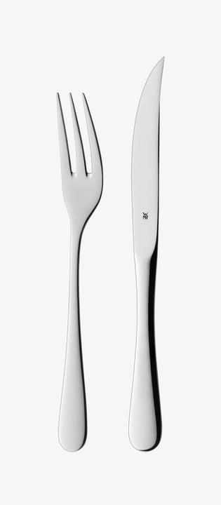 Produktbild WMF Steakbesteck Set Steakmesser 6 Personen 12tlg Spezialklingenstahl Eichenholz Holzkiste (12 Stück, Besteck Set)