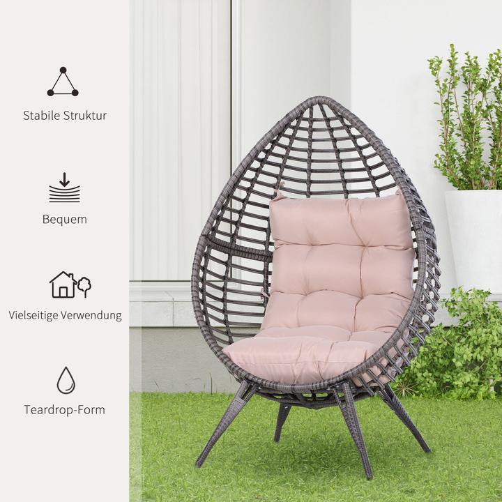 Immagine prodotto Outsunny Poltrona da giardino con design a goccia