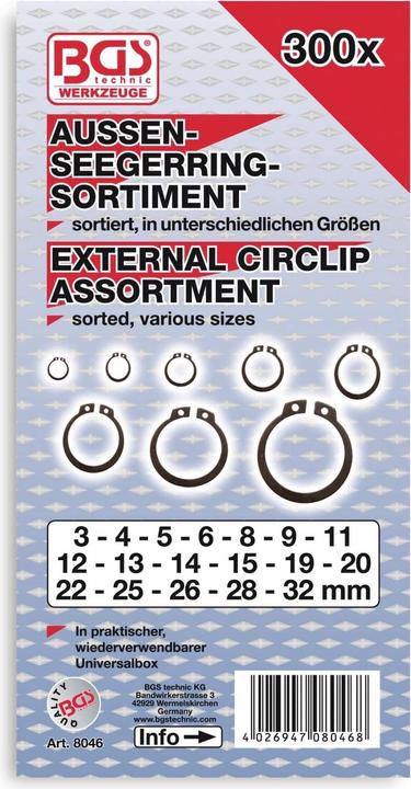 Produktbild BGS Aussen Seegerringe