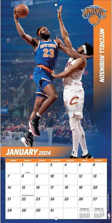 Immagine prodotto NBA - New York Knicks - 30,5 x 30,5 cm Calendario da parete 2024 (Spagnolo, Inglese, Italiano, Francese, Tedesco)