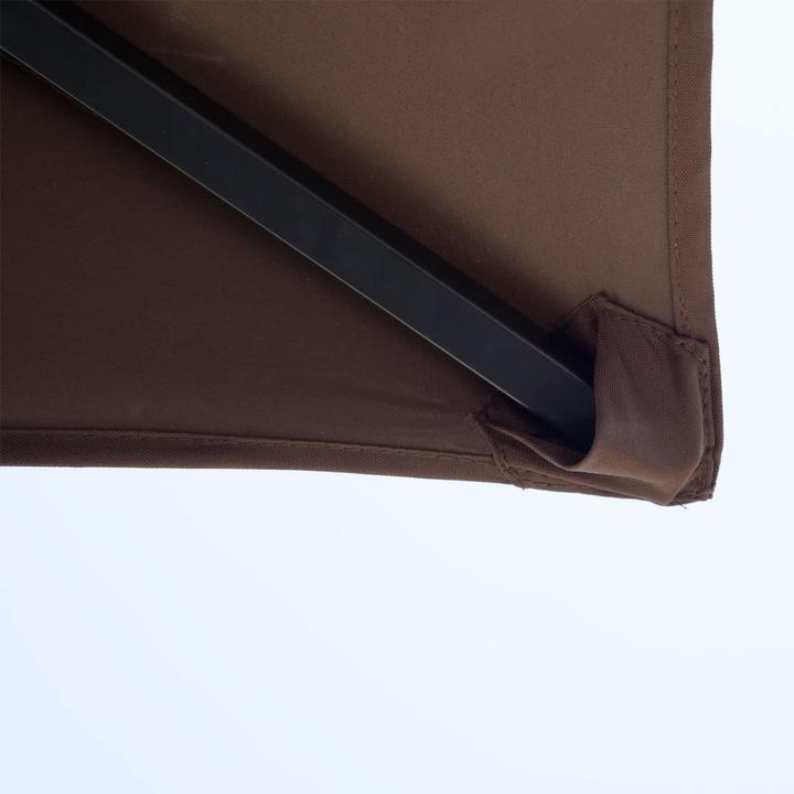 Image du produit Outsunny Pavillon de barbecue double toit ignifugé brun café+noir 245 x 148 x 252 cm (245 cm, 150 cm)