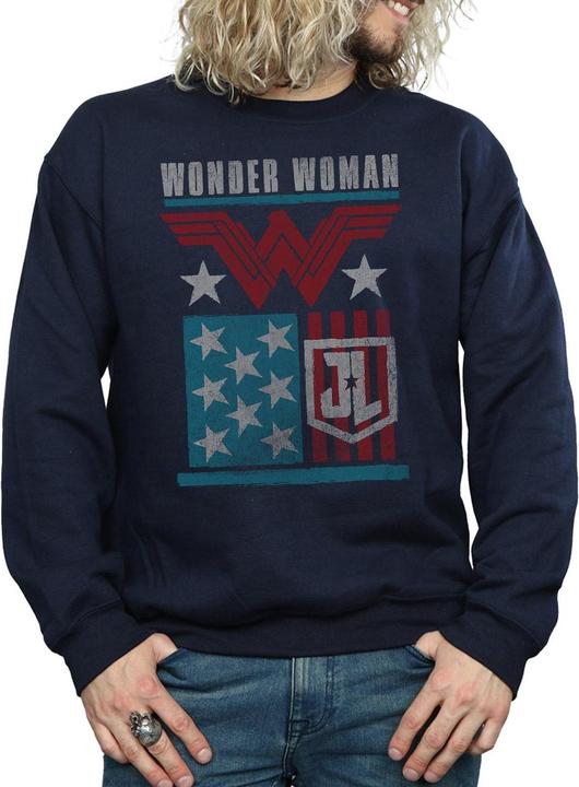Immagine prodotto Justice League Movie Wonder Woman Flag Felpa Uomo (M)