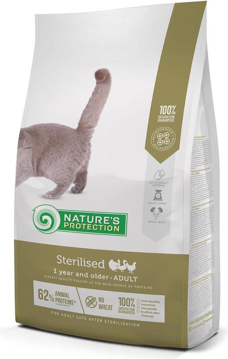 Natures Protection Sterilised for cats over 1 year with poultry, 2kg (Adult, 6 pcs., 2000 g)