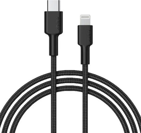 Actual product image Aukey Braided Nylon USB-C to Lightning Cable 1.8m (1.80 m, USB 2.0)