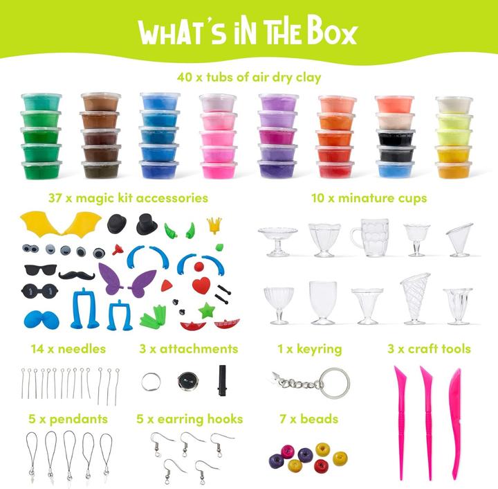 Produktbild The twiddlers Magic Clay Knete Modellier Kit 40 Stück