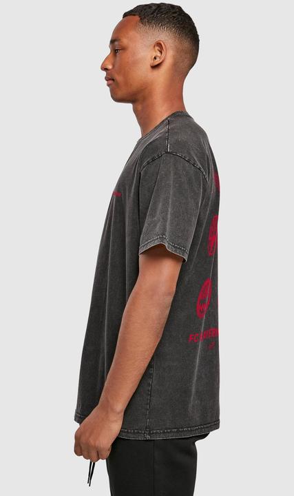 Produktbild FC Bayern München Logo History Red Acid Washed Heavy Oversize Tee - 118295 (L)