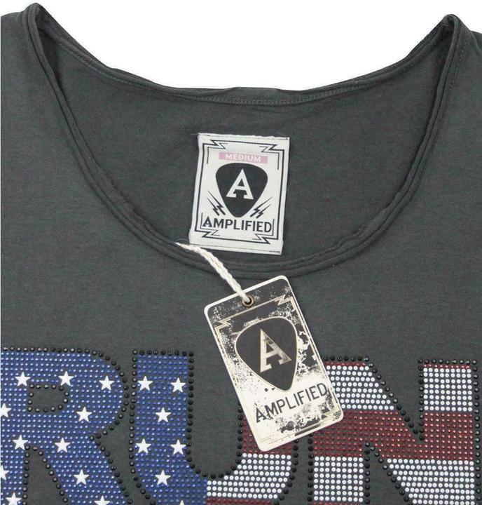 Image du produit Amplified T-shirt Run DMC avec motif de pierres américaines en strass (S)