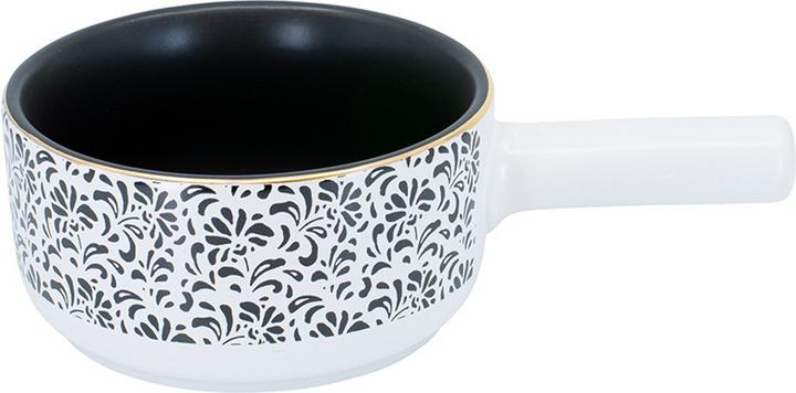 Kadastar Fondue-Caquelon Floral Weiss (0.80 l)