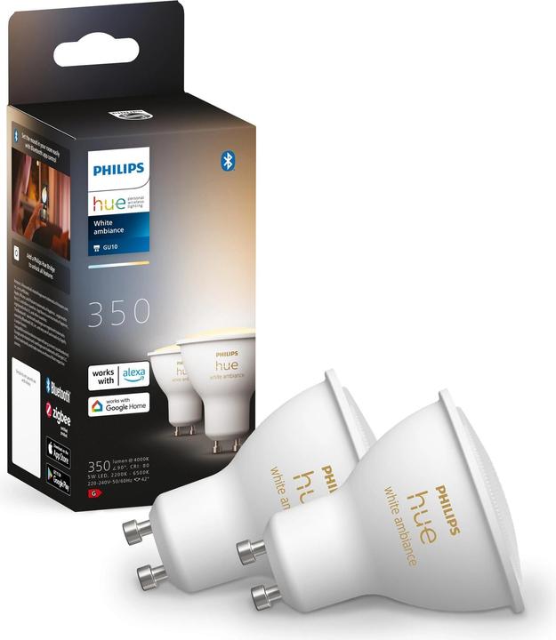 Productafbeelding Philips Hue Hue White Ambiance BT (GU10, 5 W, 350 lm, 2 x, G)