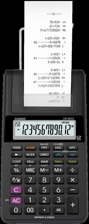Actual product image Casio Hr-8rce (Batteries, Electrical connection)