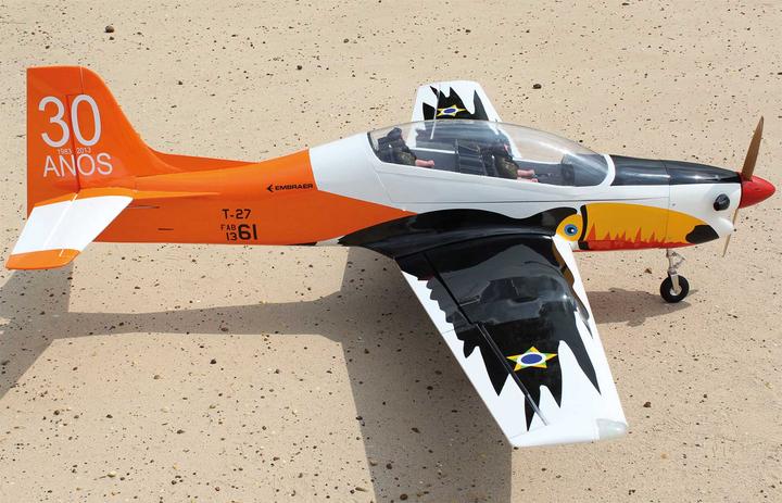 Actual product image Seagull Models SG-Models ) Embraer T-27 Tucano 85" 35-40cc WITHOUT retractable landing gear (Scale Helicopter)
