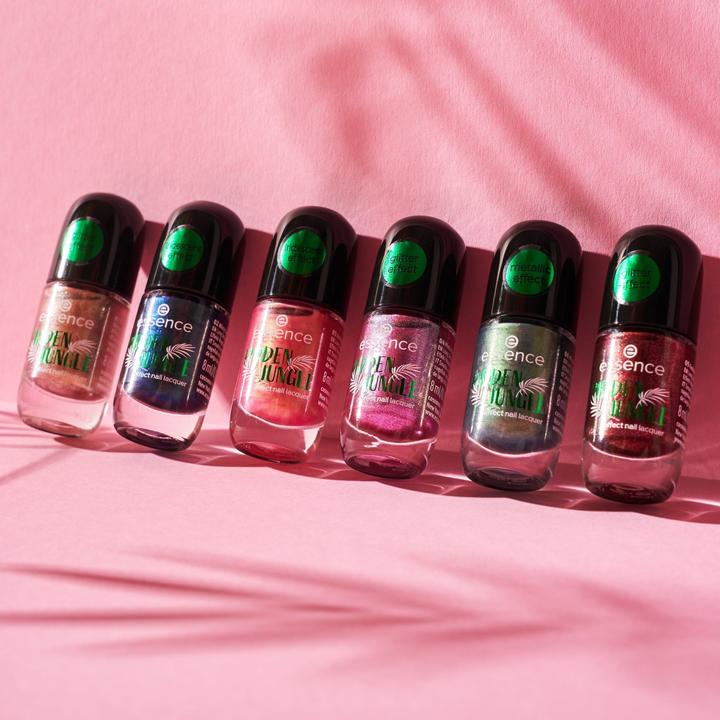Actual product image essence HIDDEN JUNGLE effect nail lacquer (03 Golden Hour, Gel-Effect Nail Polish)