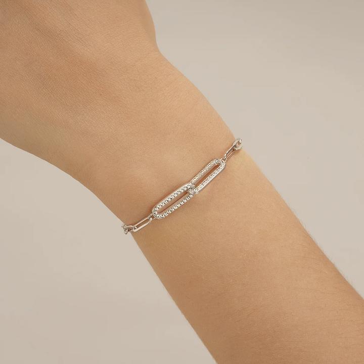 Image du produit Charles Garnier Bracelet en argent, oxyde de zirkonium (20.50 cm, Oxyde de zirconium, Argent)