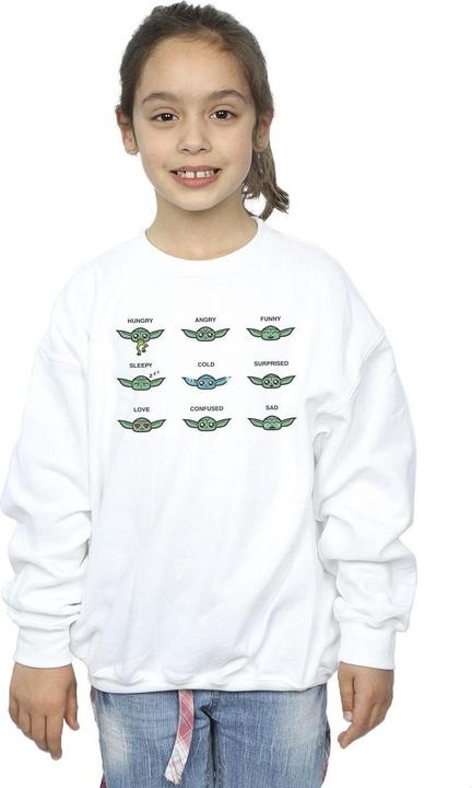Actual product image Star Wars Girls Mandalorian Grogu Mood Sweatshirt (128)
