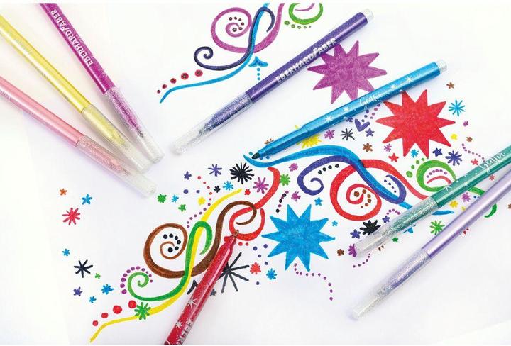 Actual product image EberhardFaber Fibre pen Glitter (Multicoloured, 8 x)