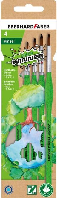 Immagine prodotto Faber-Castell EBERHARD FABER Set di pennelli Winner verdi 4 pezzi