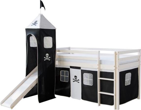 Image du produit Homestyle4u Lit mezzanine avec toboggan et tour (90 x 200 cm)