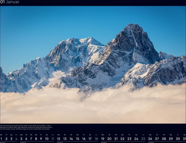 Immagine prodotto Faszinierende Alpen - Wandkalender 2026 (60 x 45 cm, Copertina rigida, Tedesco)
