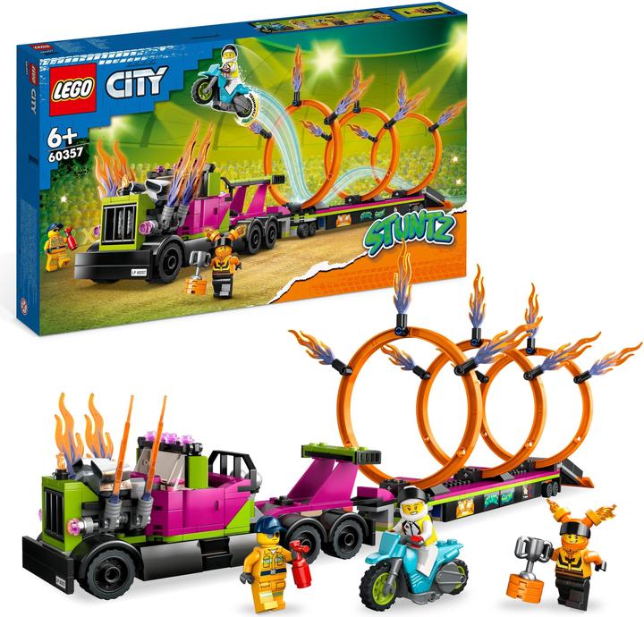 Immagine prodotto LEGO Sfida del camion acrobatico con pneumatici infuocati (60357, LEGO City)