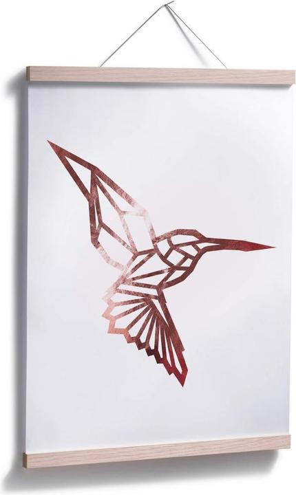 Actual product image Trenddeko Origami hummingbird - rose gold look (30 x 40 cm)