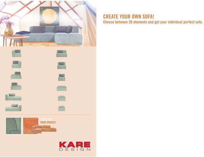 Actual product image Kare Design Corner 100 Infinity Elements Grey Right (Modular sofa)
