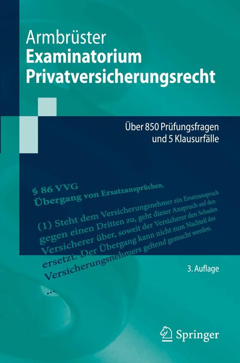 Produktbild Examinatorium Privatversicherungsrecht (Deutsch, Christian Armbrüster, 2024)