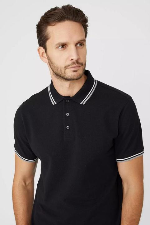 Produktbild Universal Textiles Poloshirt Mit kontrastfarbenen Streifen (XL)