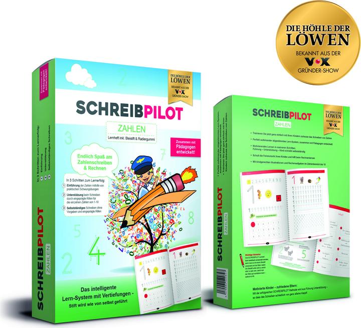 Produktbild Die Höhle der Löwen Schulheft Schreibpilot DIN-A4 Zahlen (A4, Gepunktet)