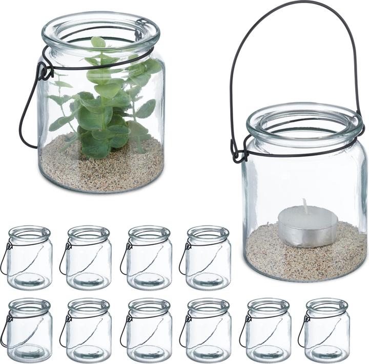 Actual product image Relaxdays 12x lantern (12 x, 8 x 8 x 9.5 cm)