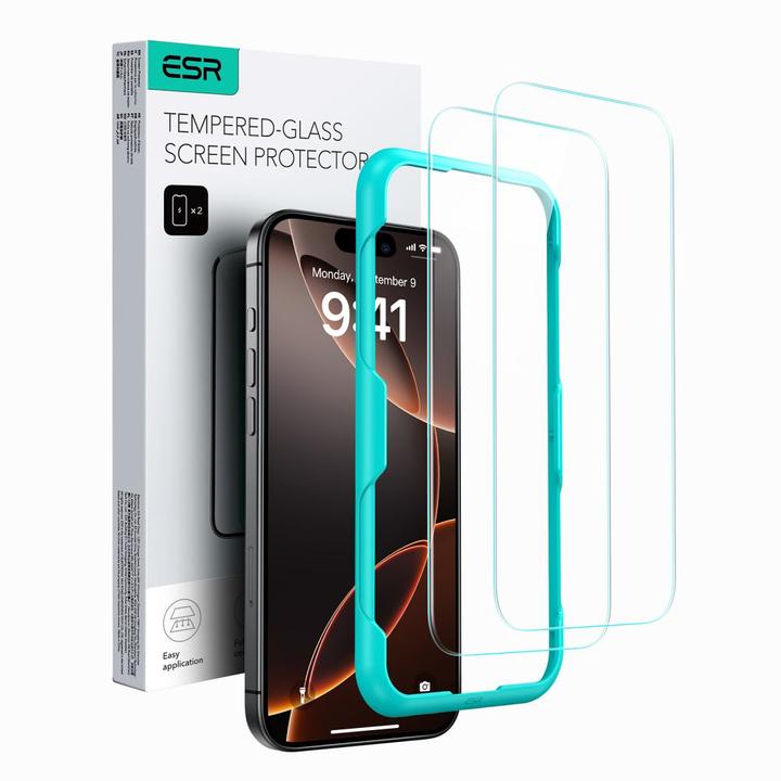 Immagine prodotto ESR Vetro temperato (2 Pezzo/i, Apple iPhone 16 Pro)
