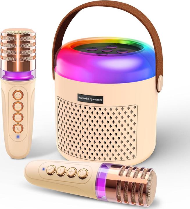 Actual product image Pmgud Karaoke Maschine für Kinder mit Mikrofon & LED-Licht