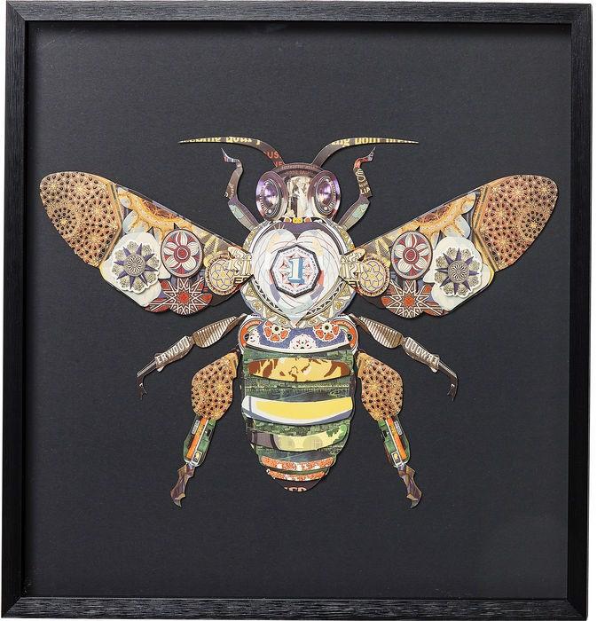 Actual product image Designlife Picture Frame Art Bee 60x60cm (60 x 60 cm)