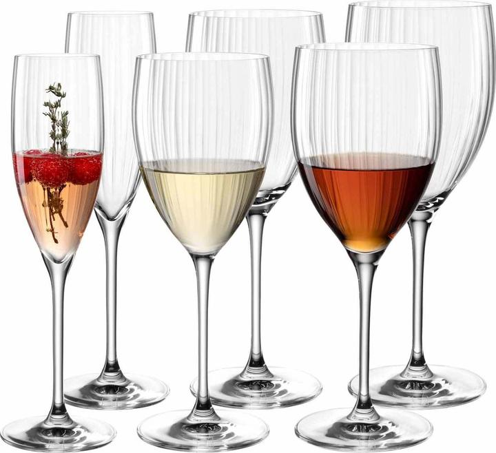 Immagine prodotto Leonardo Poesia Wein- und Sektgläser Set (130 cl, 6 Occhiali, Bicchieri da champagne, Bicchieri da vino bianco, Bicchieri da vino rosso)