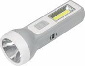 Produktbild ProPlus Taschenlampe 1W LED + 1W COB wiederaufladbar grau